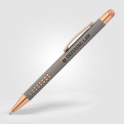 Gray (Barrel) Bowie Rose Gold Stylus Pen