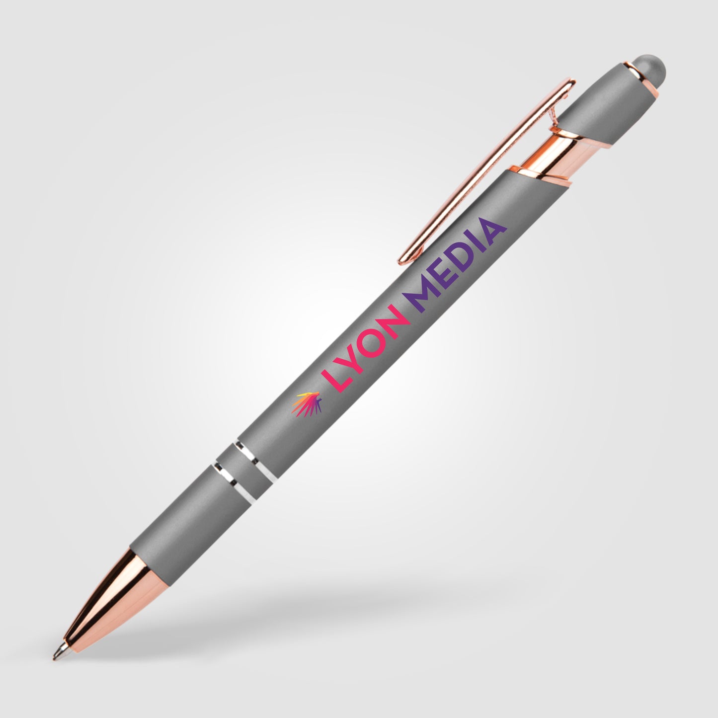 Gray (Barrel) Ellipse Softy Rose Gold Metallic w/ Stylus