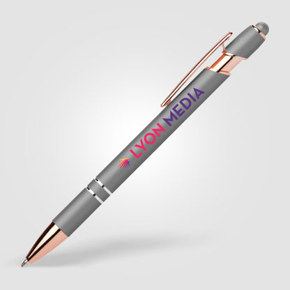 Gray (Barrel) Ellipse Softy Rose Gold Metallic w/ Stylus
