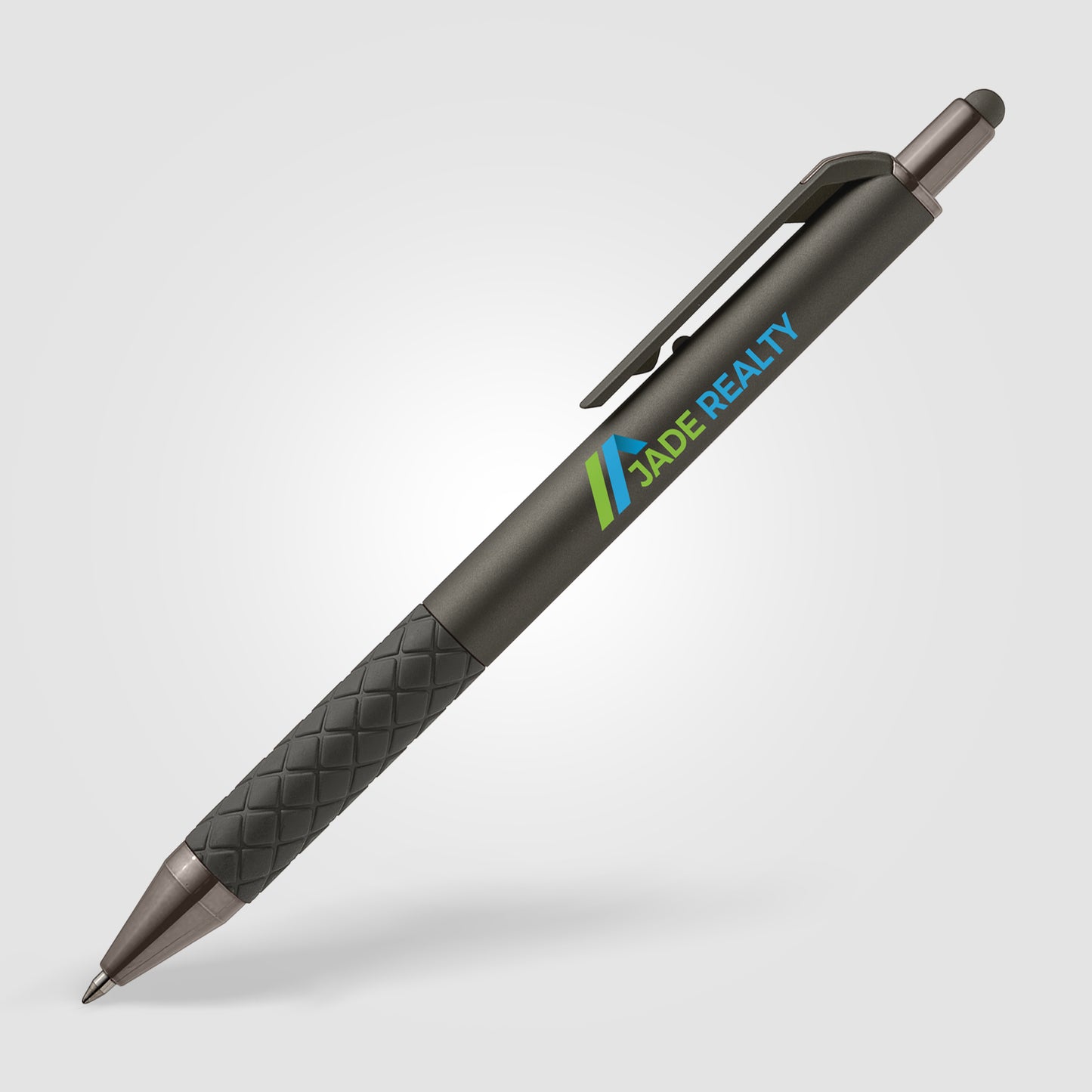 Gray (Barrel) Islander Gel Retractable Softy Monochrome Stylus Pen