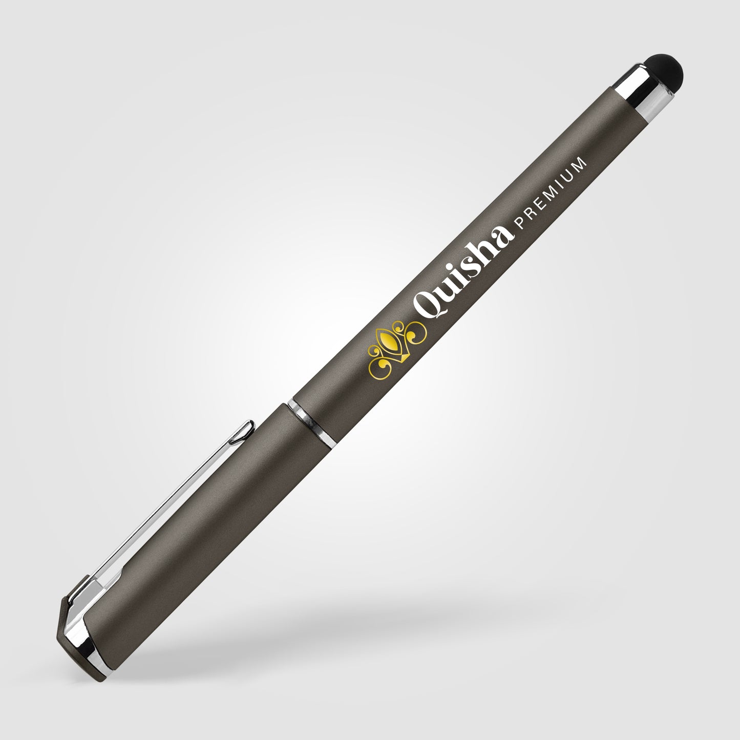 Gray (Barrel) Islander Softy Metallic Gel Pen w/ Stylus