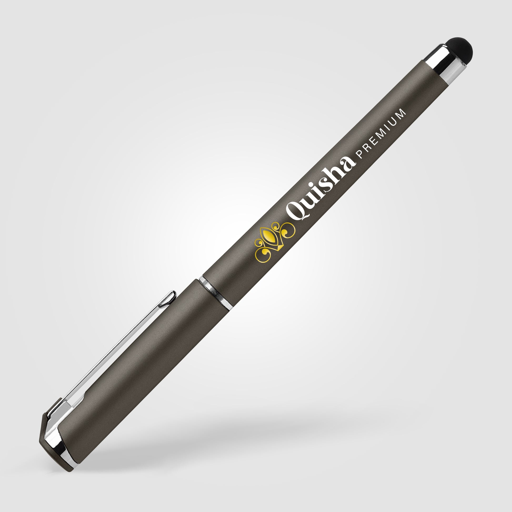 Gray (Barrel) Islander Softy Metallic Gel Pen w/ Stylus