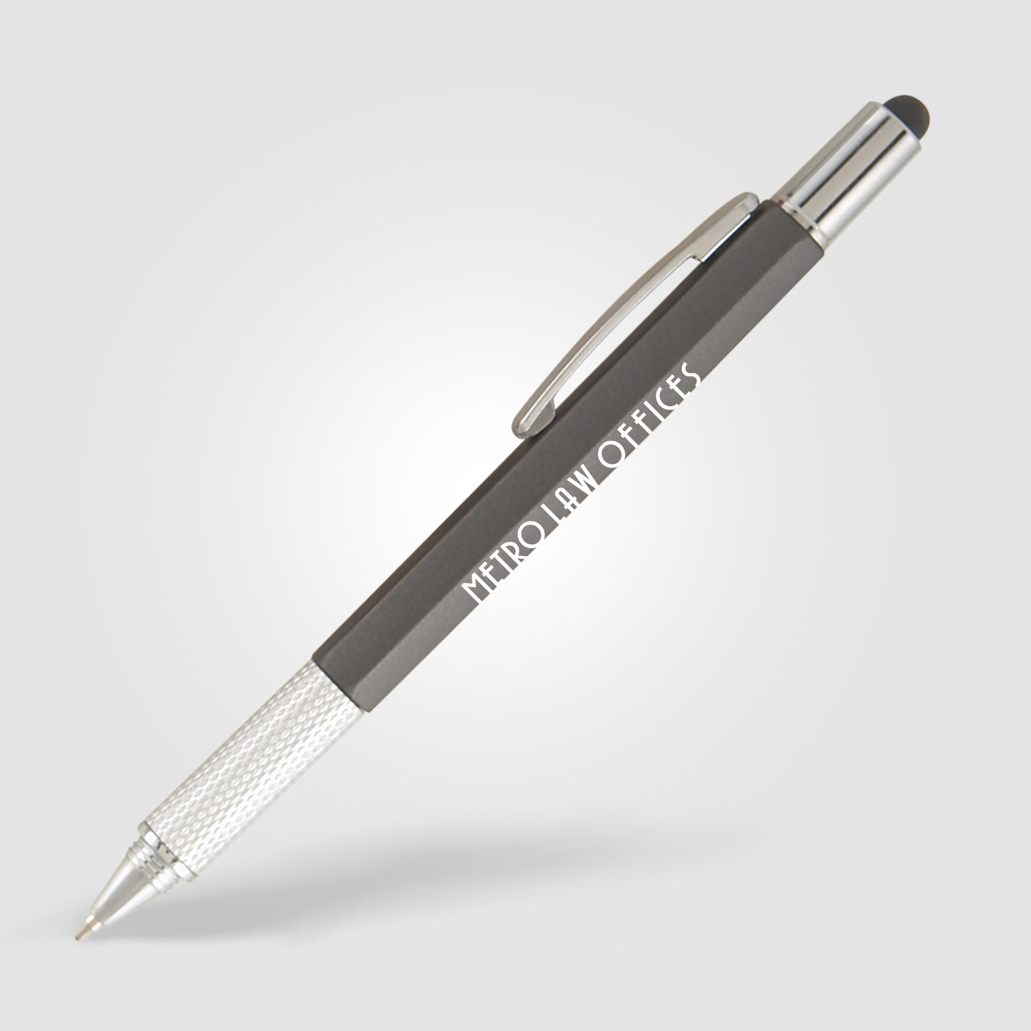 Gray (Barrel) Pro Tool Pen w/ Stylus