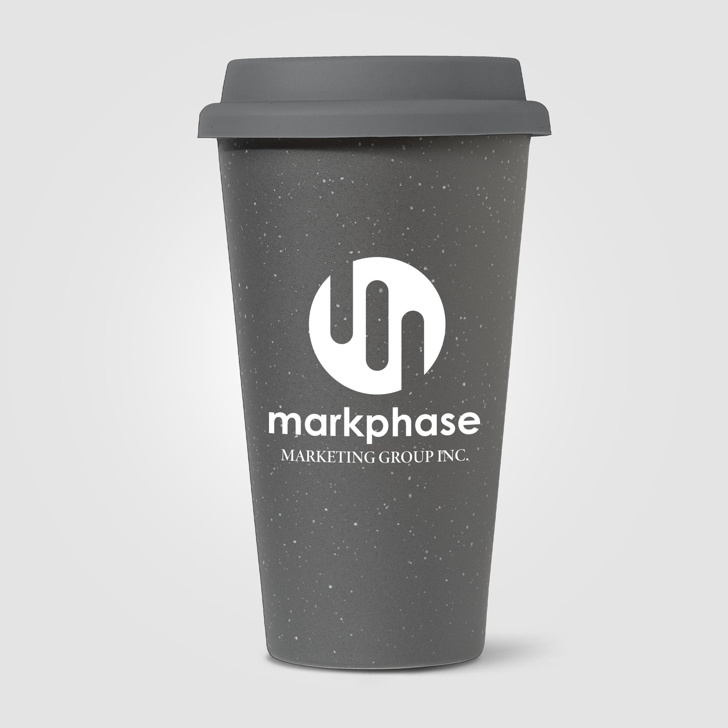 Gray (Lid) Equator - 9 oz. Double Wall Ceramic Tumbler with Silicone Lid