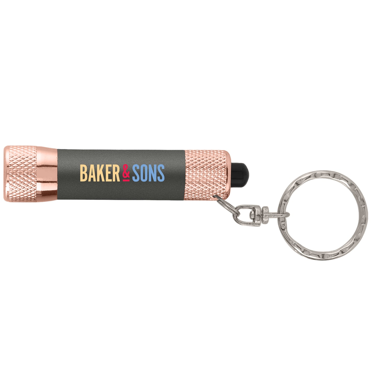Gray (Product) Chroma Softy Rose Gold Metallic - LED Flashlight with Keyring