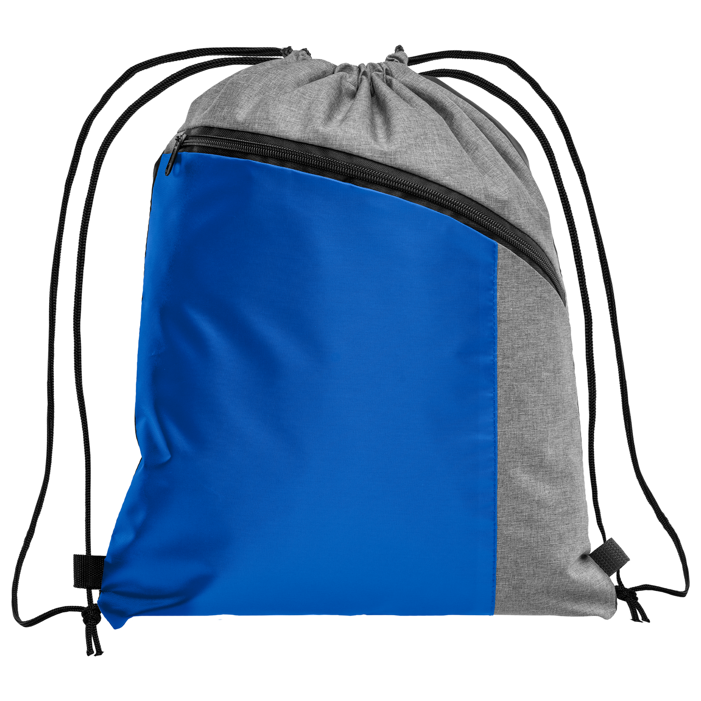 Gray (Product) Geneva Drawstring Backpack - 210D Polyester plain