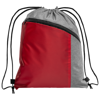 Gray (Product) Geneva Drawstring Backpack - 210D Polyester plain