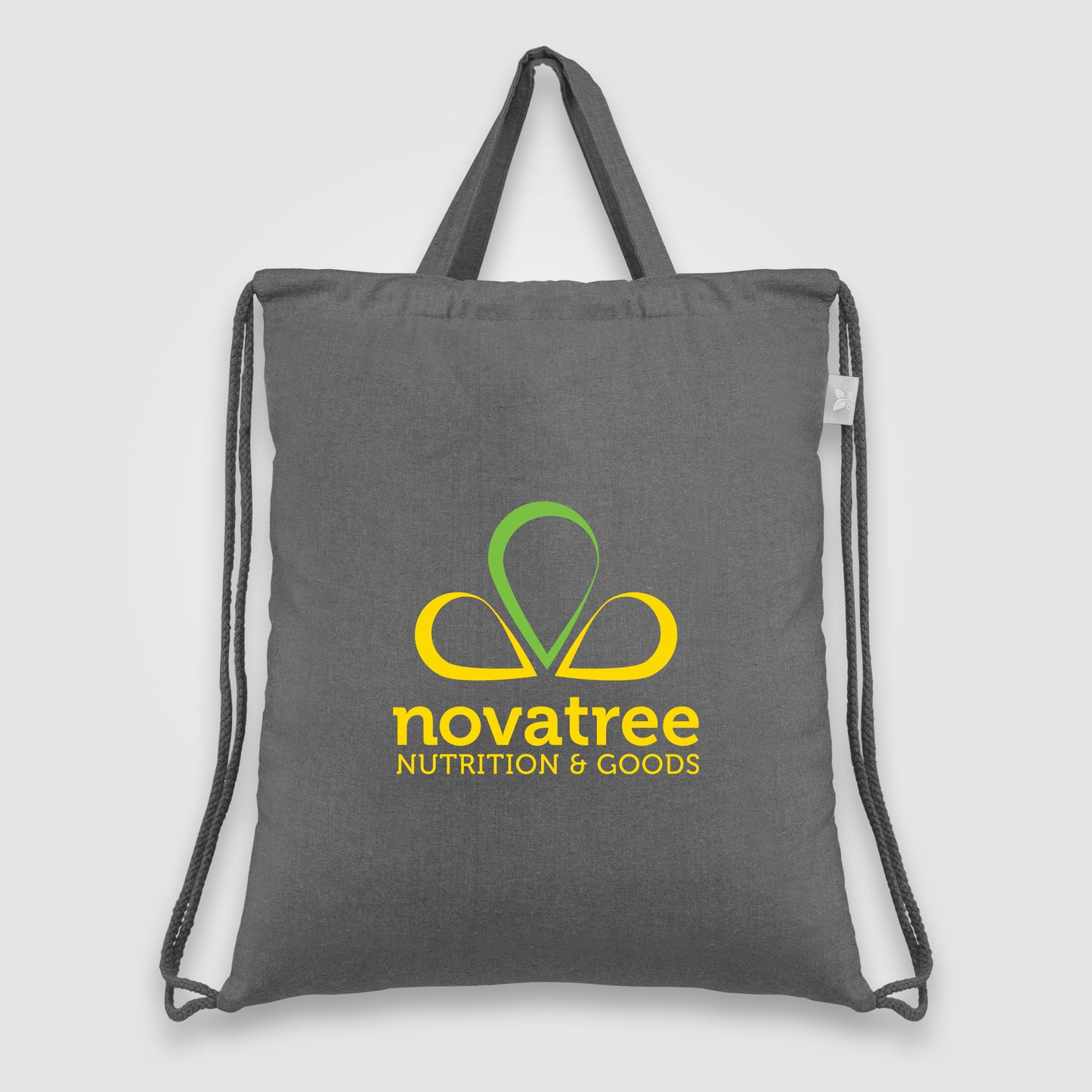 Gray (Product) Palma - 5 oz. Recycled Cotton Drawstring Bag