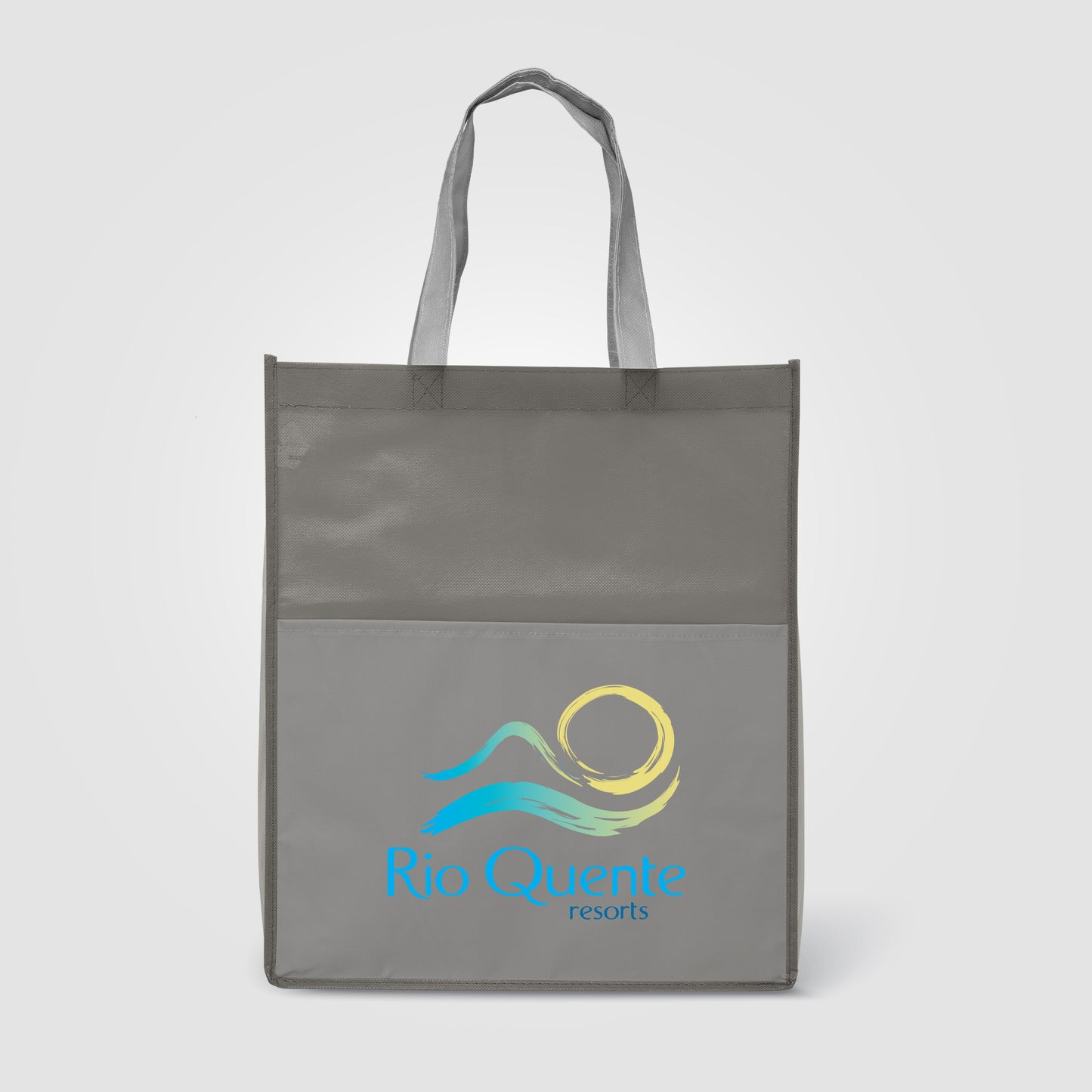 Gray (Product) Rome RPET - Recycled Non-Woven Tote with 210D RPET Pocket