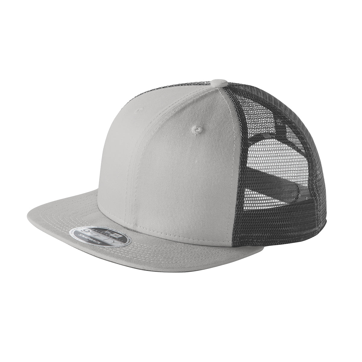 GRAY/GRAPHITE New Era® Original Fit Snapback Trucker Cap plain grouped
