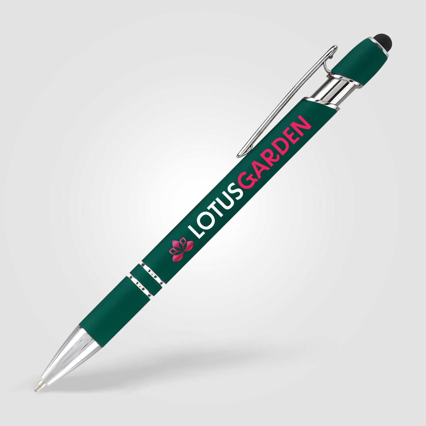 Green (Barrel) Ellipse Softy Gel Pen w/Stylus