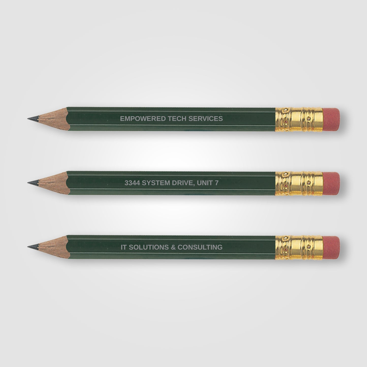 Green (Barrel) Golf Pencil (Hex with eraser)