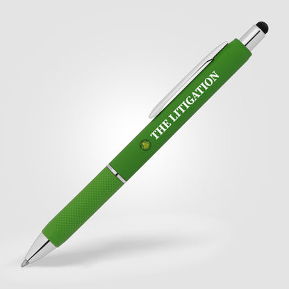 Green (Barrel) Serena Retractable Gel Stylus Pen