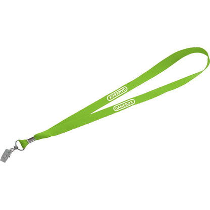 Green Lanyard with Bulldog Clip