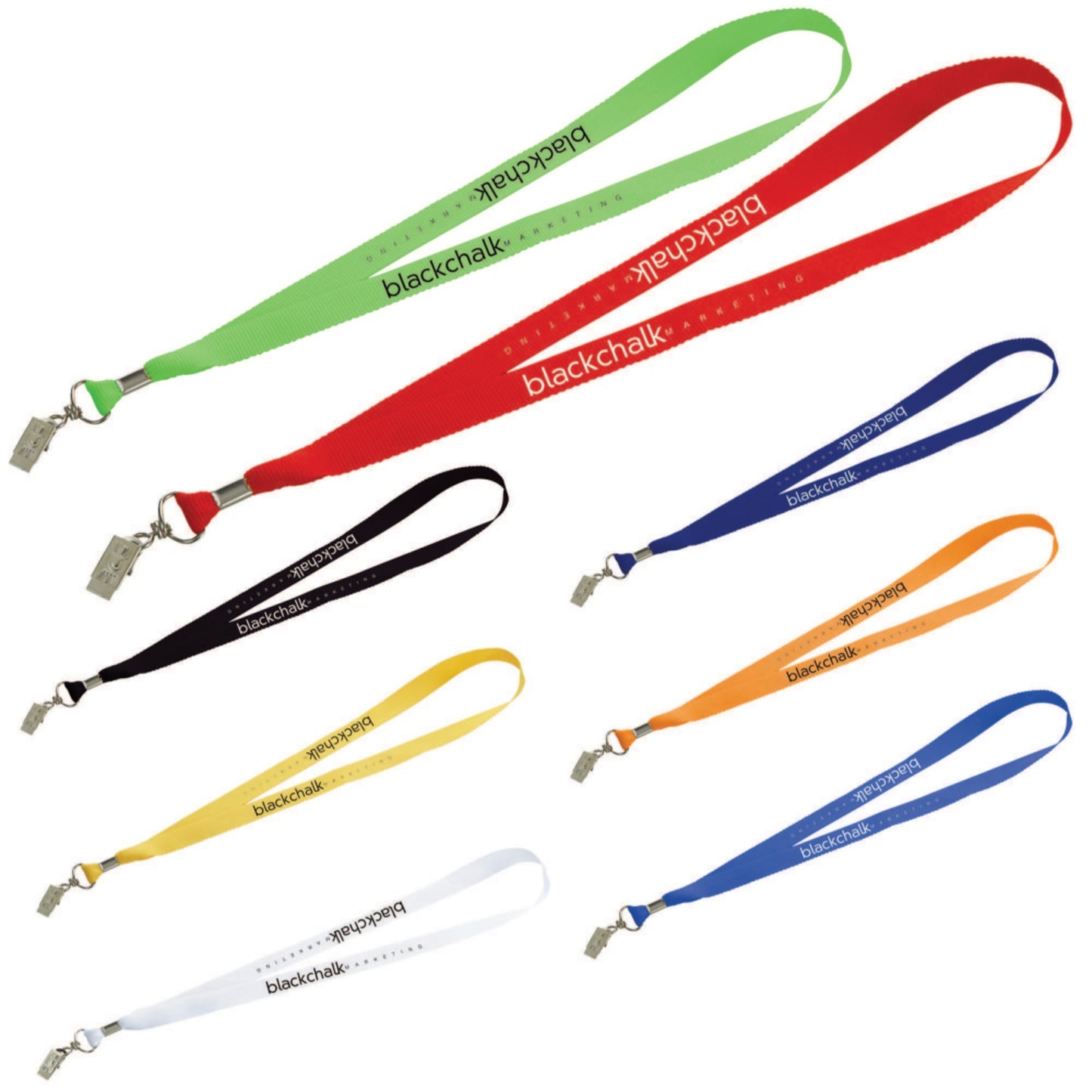 Green Lanyard with Bulldog Clip