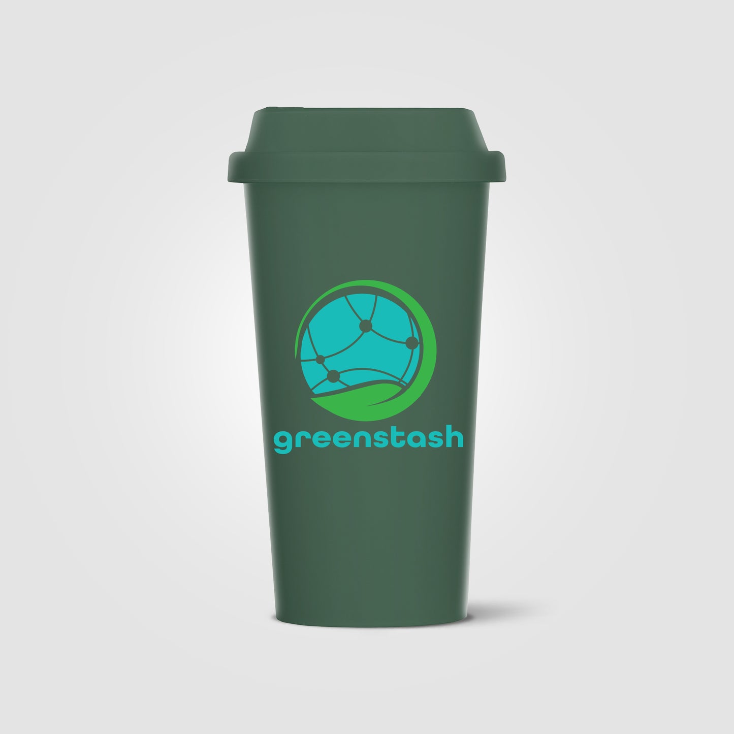 Green (Lid) Costa Rica - 16 oz. Wheat Plastic Tumbler