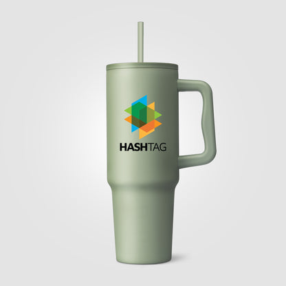 Green (Lid) Polar Pro - 40 oz. Double-Wall Recycled Stainless Steel Tumbler with Straw