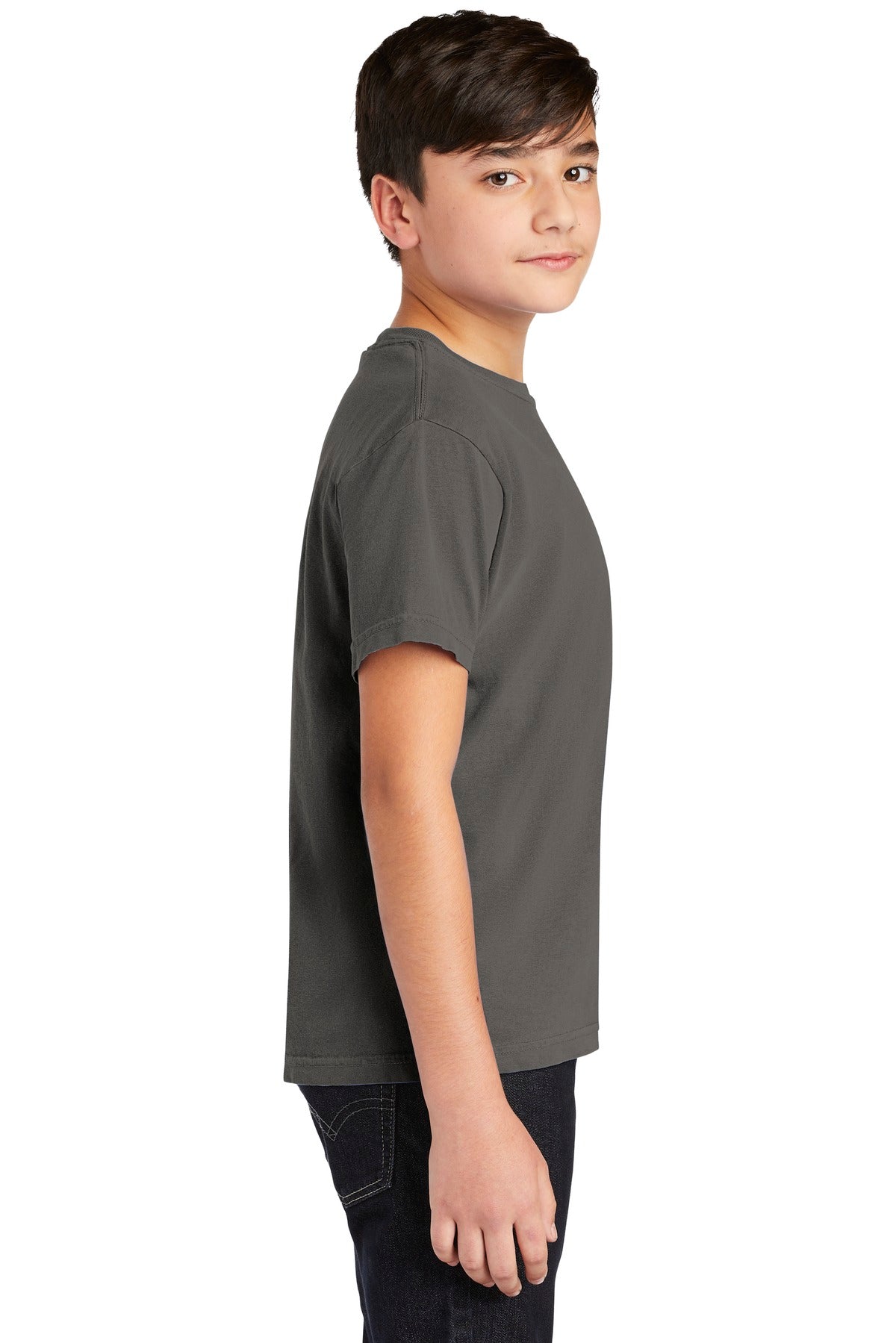 Grey COMFORT COLORS Youth Heavyweight Ring Spun Tee. 9018
