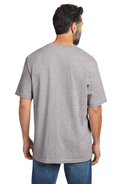 Heather Grey Carhartt Workwear Pocket Short Sleeve T-Shirt. CTK87