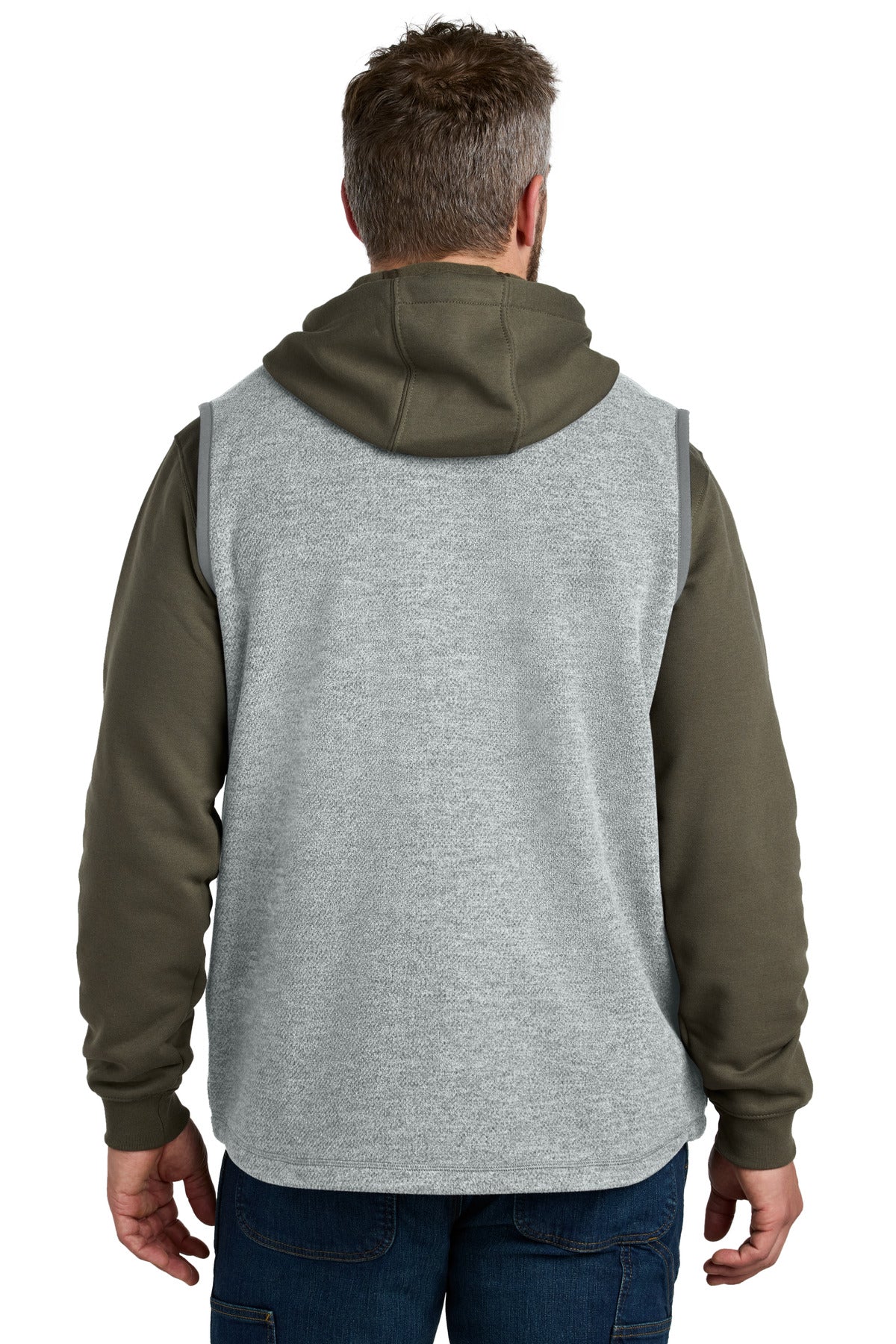 HthrGrey Carhartt Textured Fleece Vest CT106418