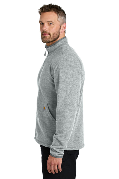 HthrGrey Carhartt Textured Full-Zip Fleece Jacket CT106416