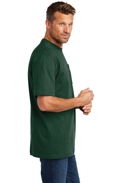 Hunter Green Carhartt Workwear Pocket Short Sleeve T-Shirt. CTK87