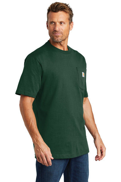 Hunter Green Carhartt Workwear Pocket Short Sleeve T-Shirt. CTK87