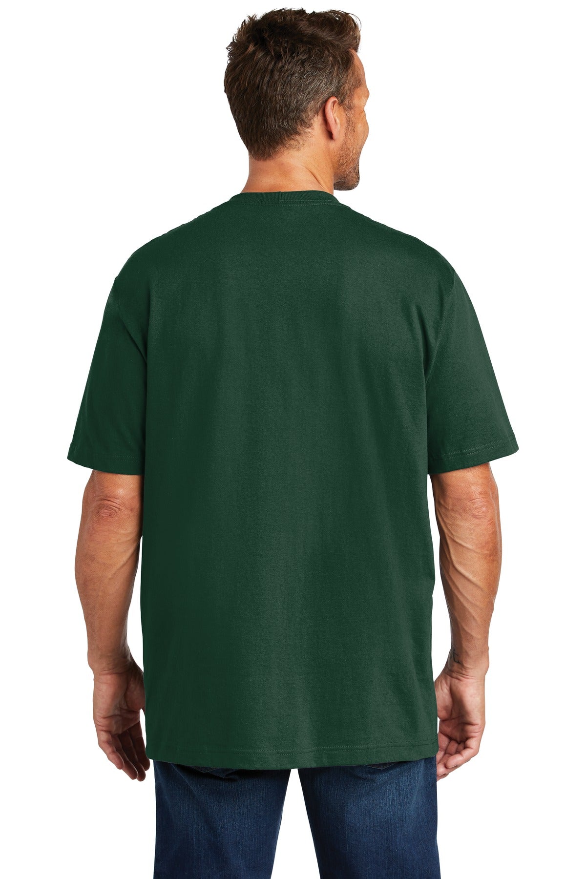 Hunter Green Carhartt Workwear Pocket Short Sleeve T-Shirt. CTK87