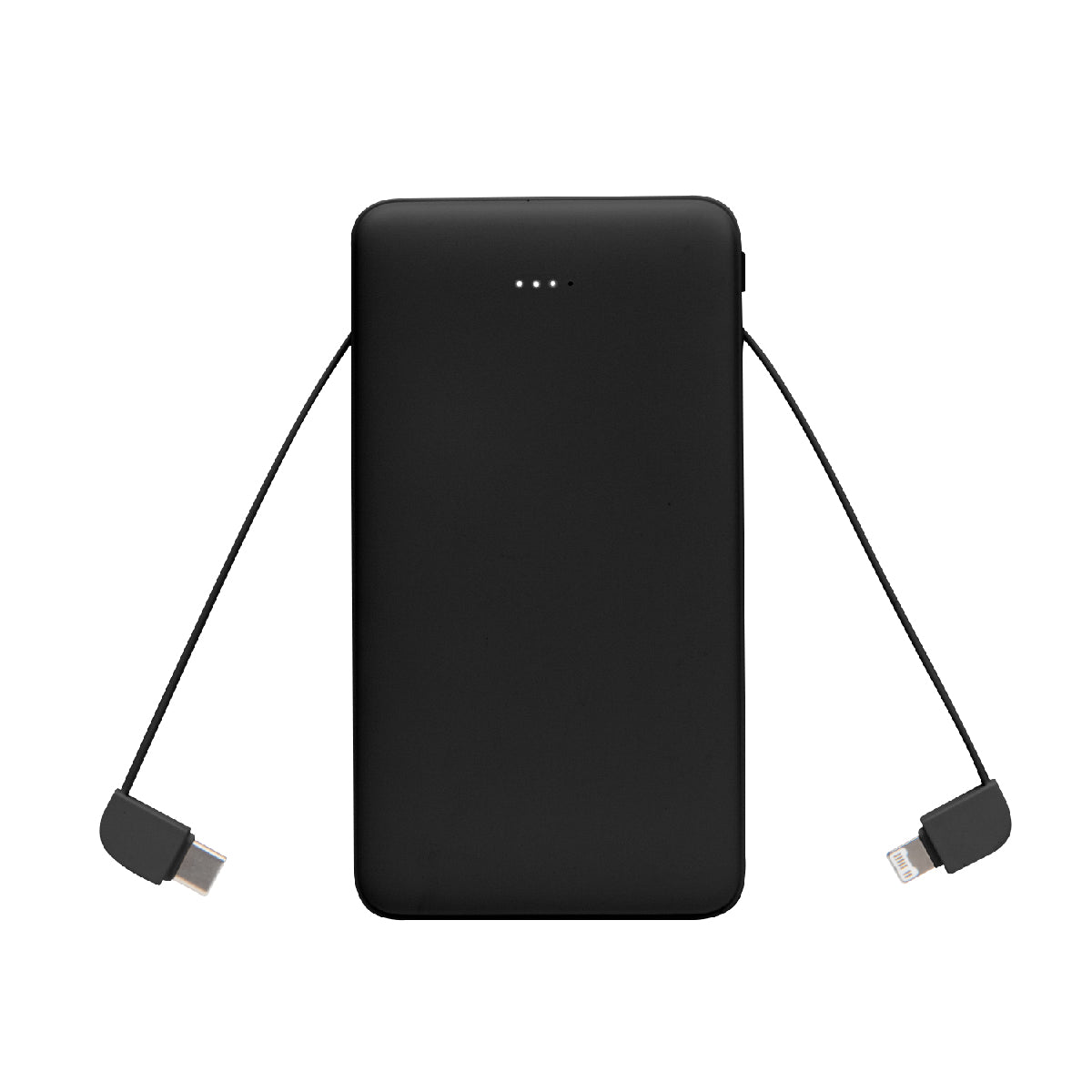 Inside View of BLACK 10,000 mAh Power Bank With Integrated Cables  grouped