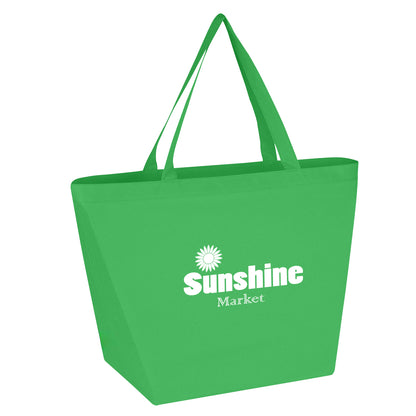 KELLY GREEN Non-Woven Budget Tote Bag With 100% RPET Material  grouped