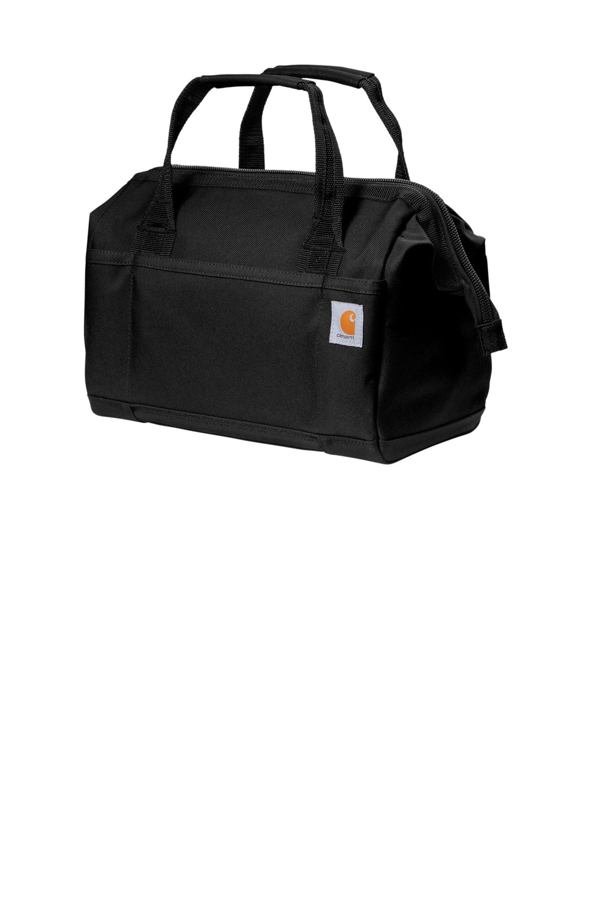 Left View of Black Carhartt Foundry Series 14" Tool Bag. CT89240105