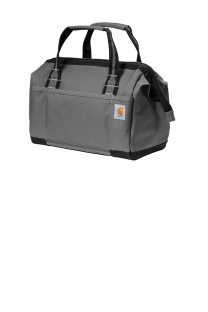 Left View of Grey Carhartt Foundry Series 14" Tool Bag. CT89240105