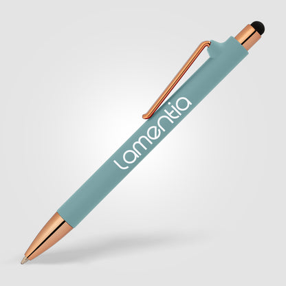Light Blue (Barrel) Paris Softy Rose Gold Stylus Pen