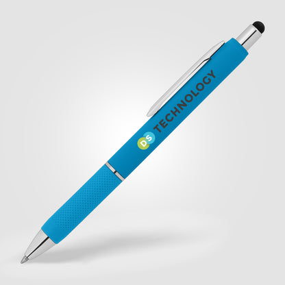 Light Blue (Barrel) Serena Retractable Gel Stylus Pen