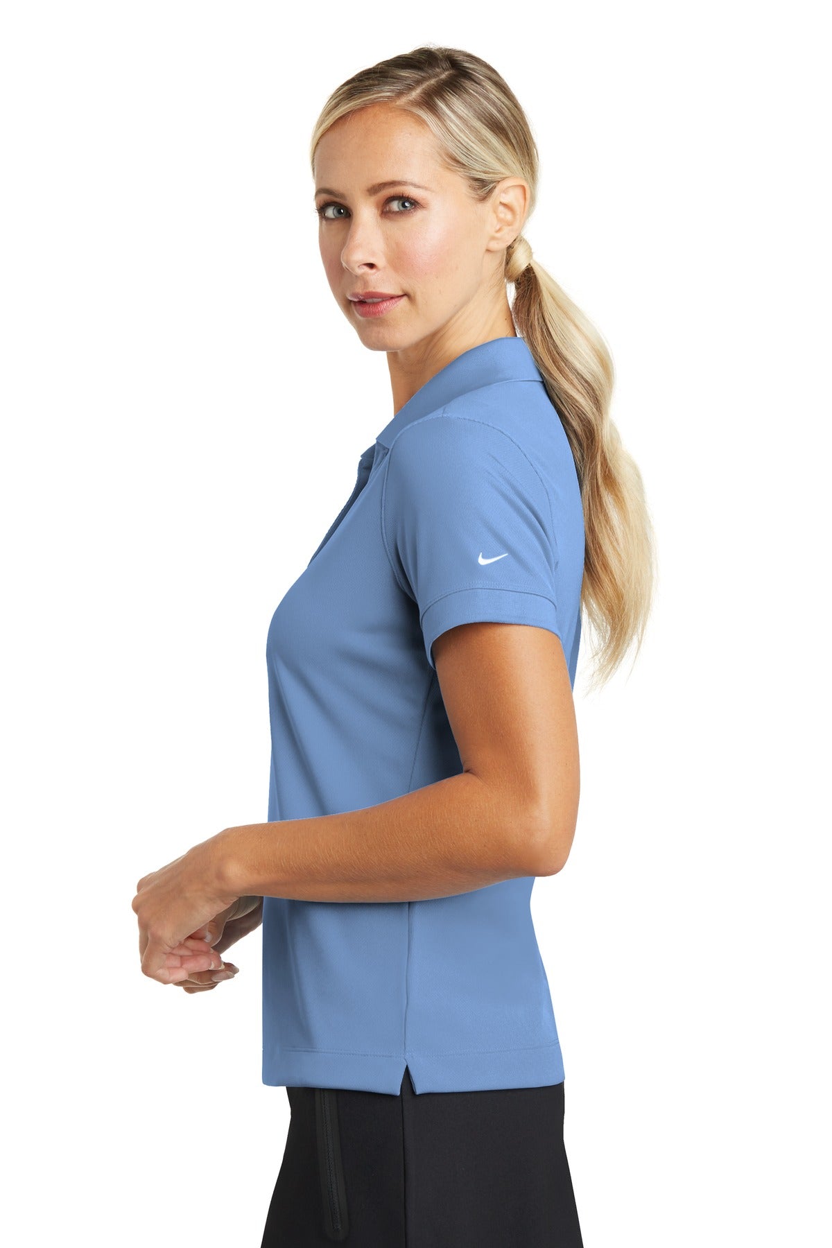 Light Blue Nike Women's Dri-FIT Classic Polo. 286772