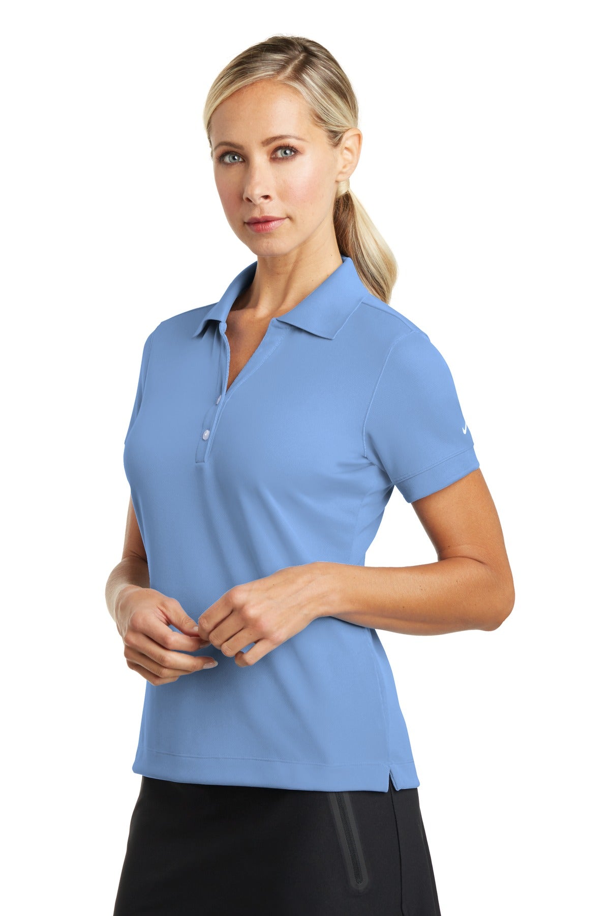 Light Blue Nike Women's Dri-FIT Classic Polo. 286772