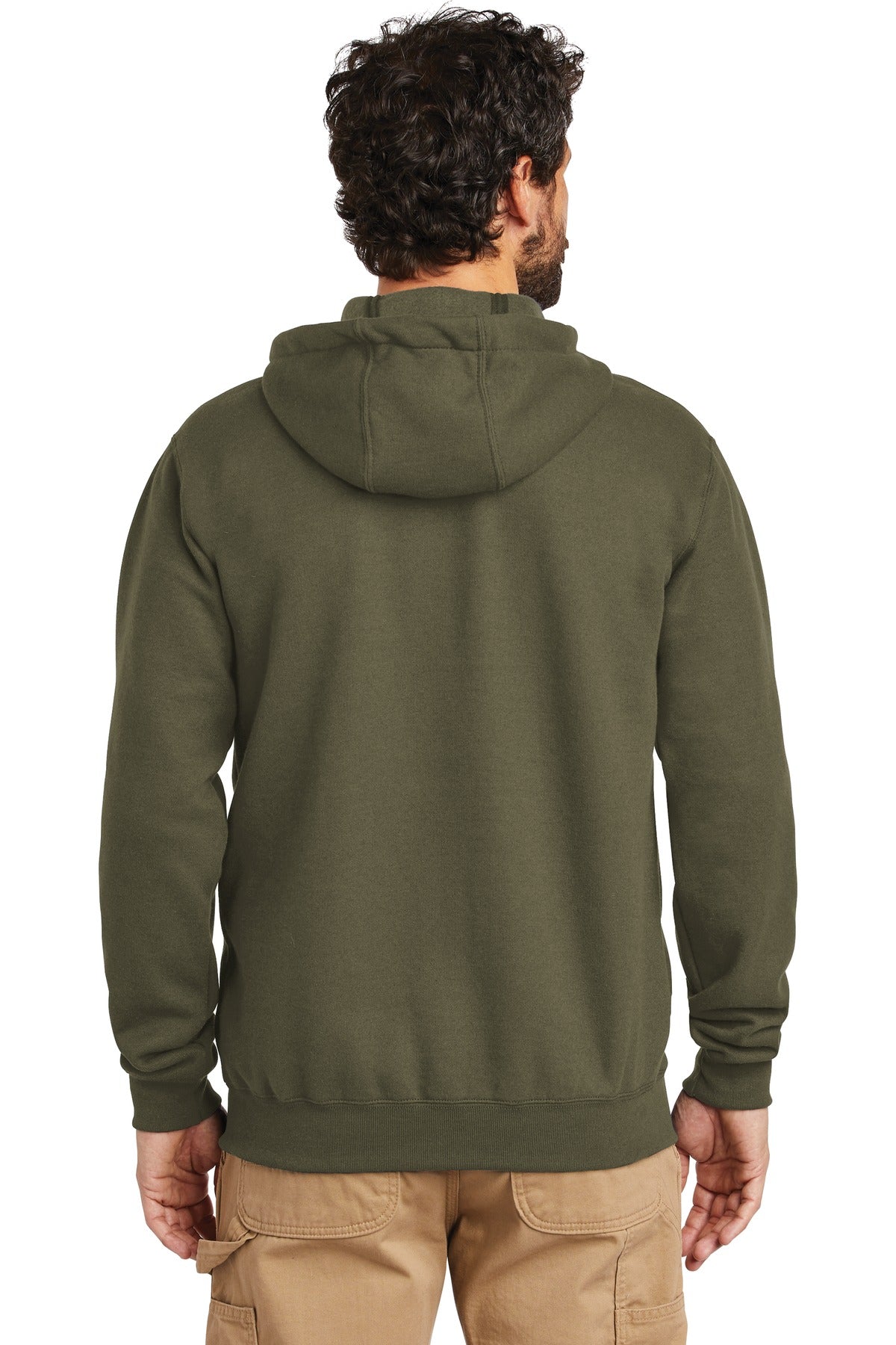 Moss Carhartt Midweight Hooded Zip-Front Sweatshirt. CTK122