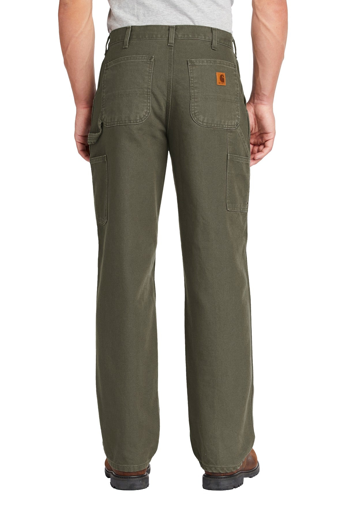 Moss Carhartt Washed-Duck Work Dungaree. CTB11