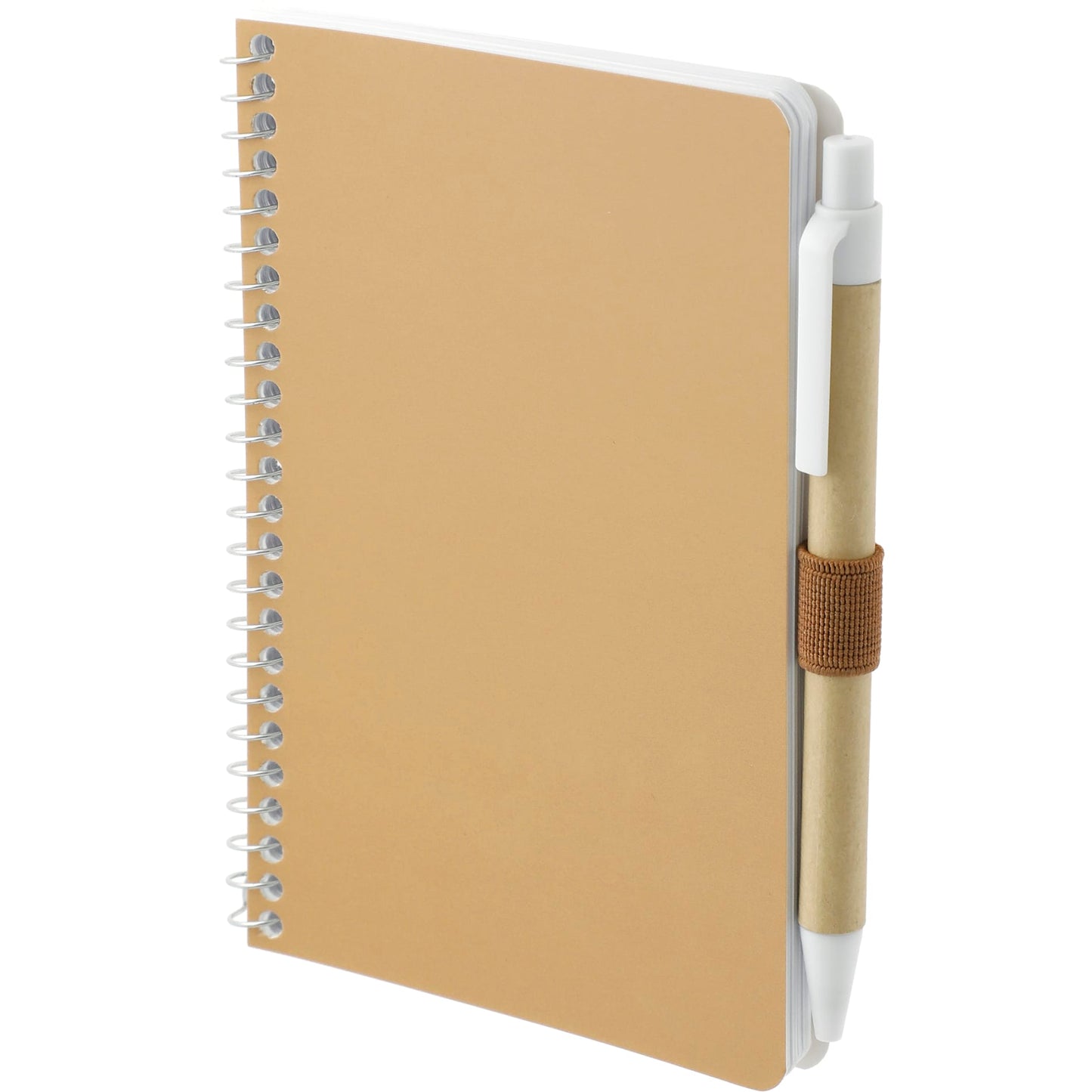 Natural 4" x 6" FSC® Mix Pocket Spiral Notebook with Pen plain