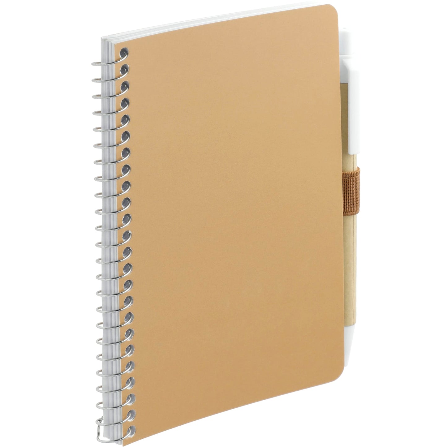 Natural 4" x 6" FSC® Mix Pocket Spiral Notebook with Pen plain
