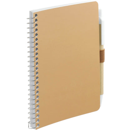 Natural 4" x 6" FSC® Mix Pocket Spiral Notebook with Pen plain