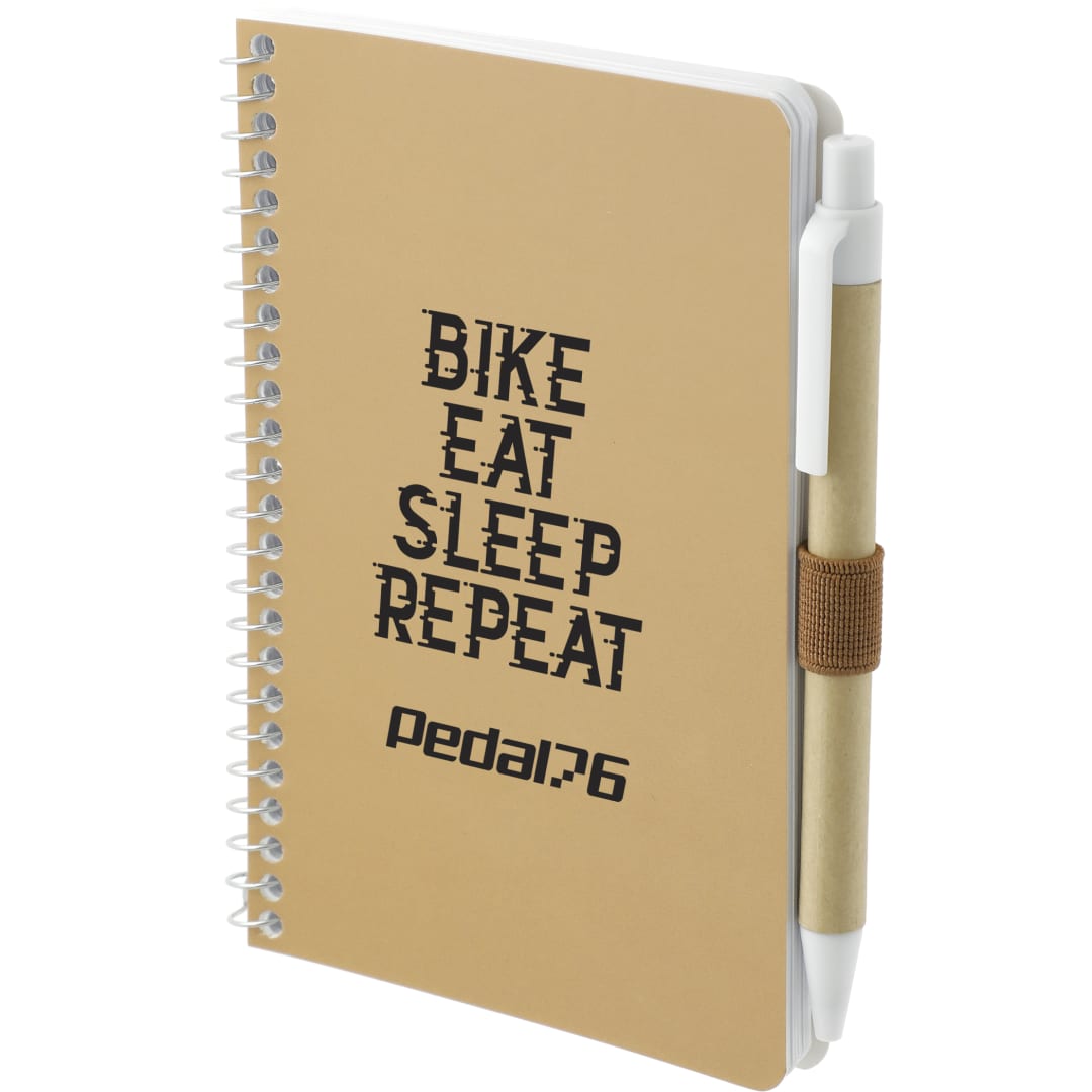 Natural 4" x 6" FSC® Mix Pocket Spiral Notebook with Pen