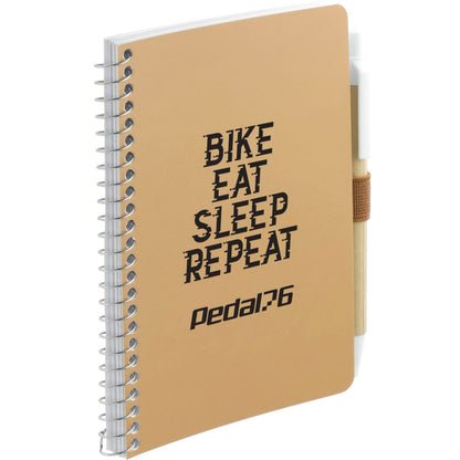 Natural 4" x 6" FSC® Mix Pocket Spiral Notebook with Pen