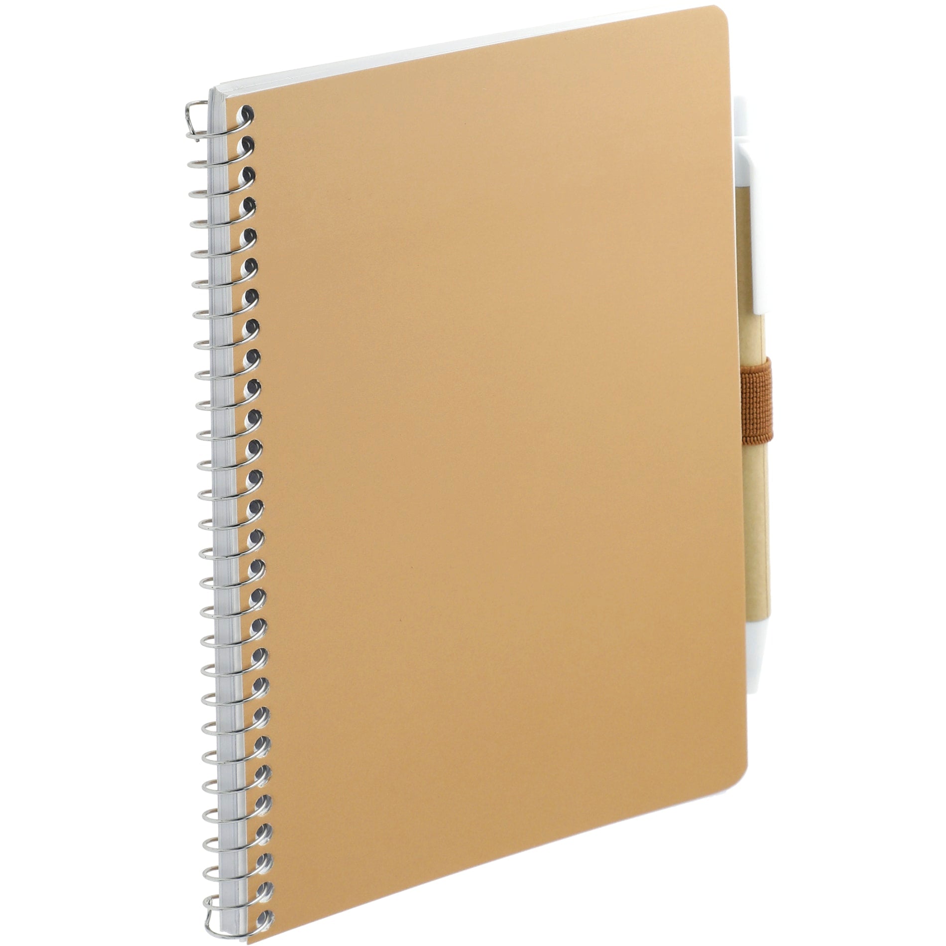 Natural 5” x 7” FSC® Mix Spiral Notebook with Pen plain