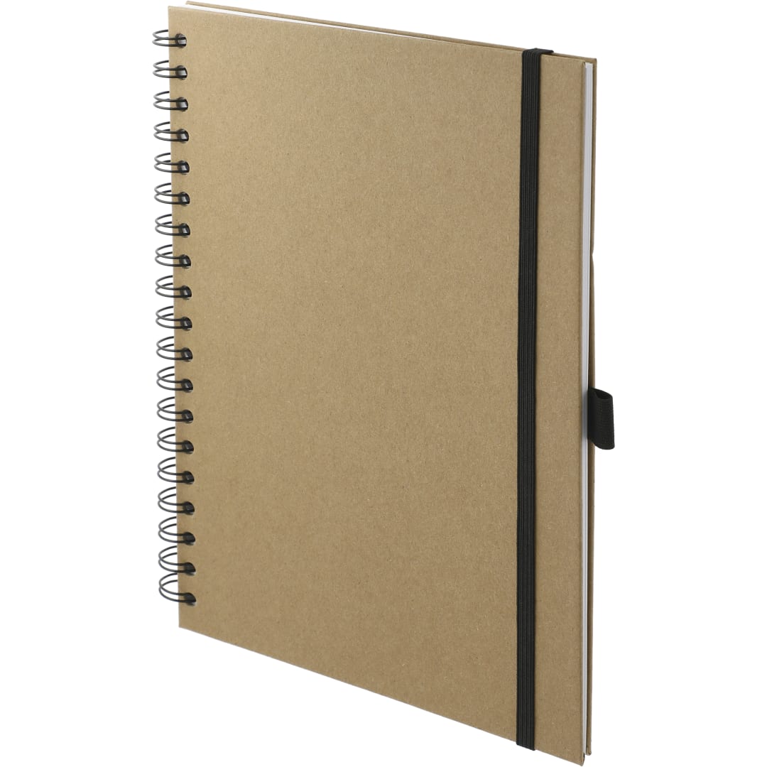 Natural 7" x 10" FSC® Mix Large Spiral Journal plain