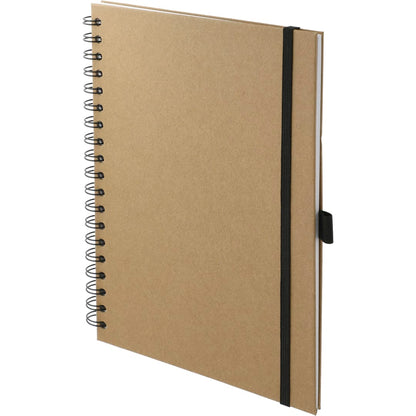 Natural 7" x 10" FSC® Mix Large Spiral Journal plain