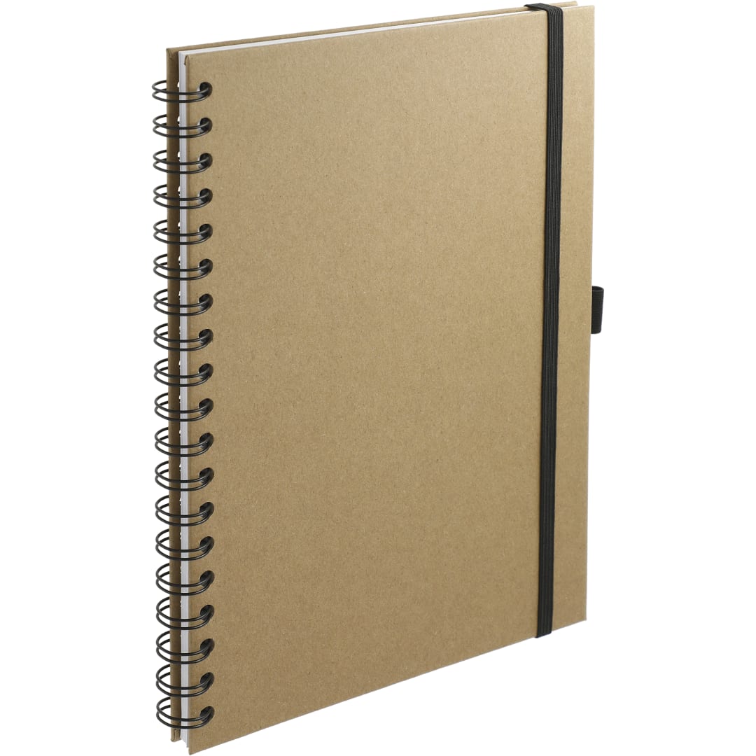 Natural 7" x 10" FSC® Mix Large Spiral Journal plain