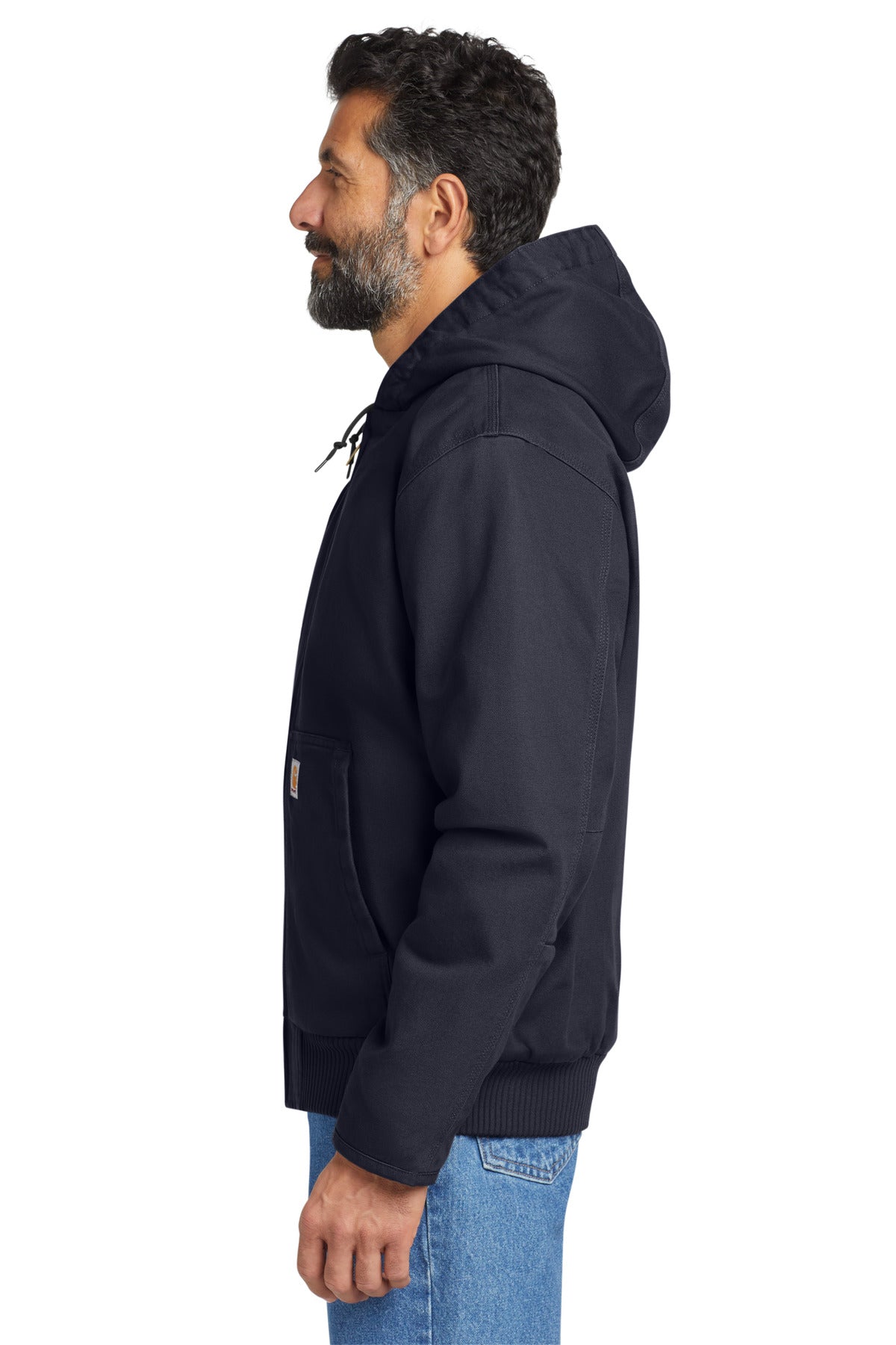Navy Carhartt Tall Washed Duck Active Jac. CTT104050