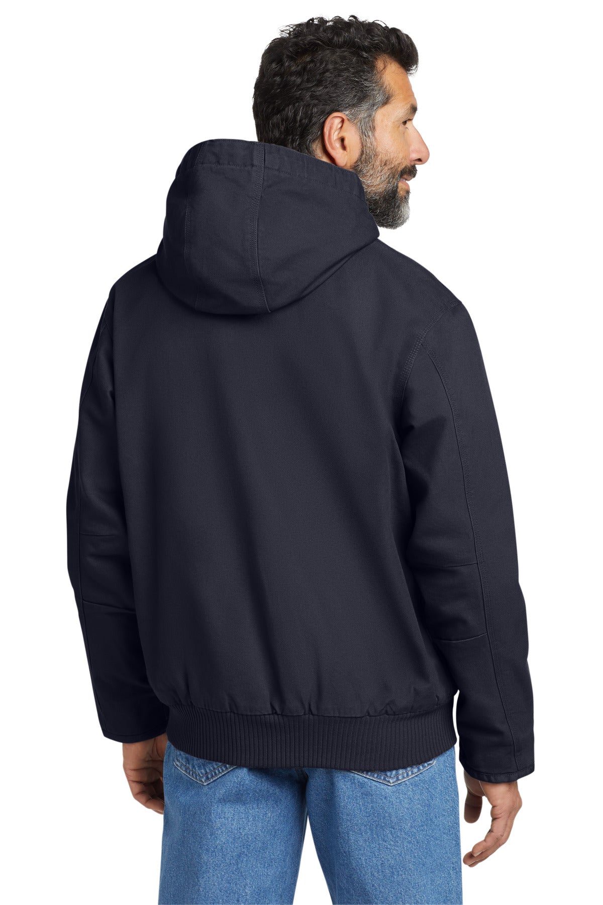 Navy Carhartt Tall Washed Duck Active Jac. CTT104050