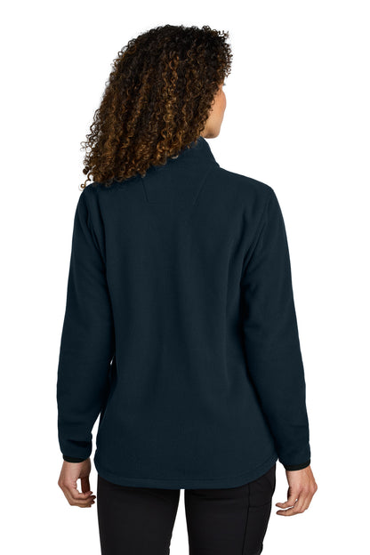 Navy Carhartt Women's Textured Full-Zip Fleece Jacket CT106419